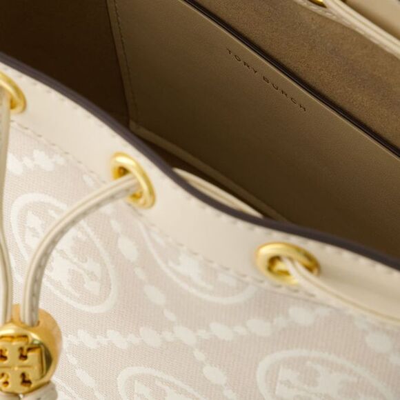Bucket Crossbody - Tory Burch - Cotton - Ivory - Picture 4 of 4
